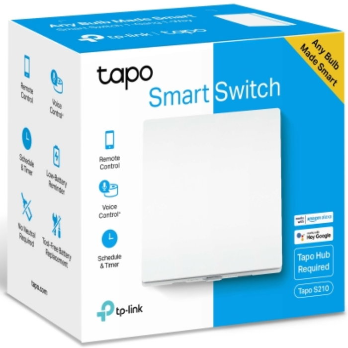 TP-Link Tapo S210 Interruptor Inteligente de Pared Blanco